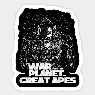 War for the Planet of Great Apes Sticker